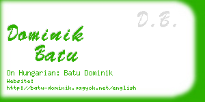 dominik batu business card